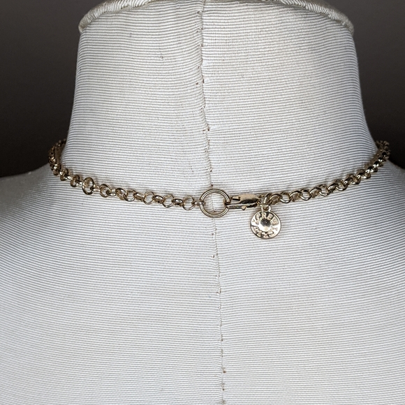 JCrew Bubble Bib Necklace Coral Red Gold Chain - Picture 3 of 4